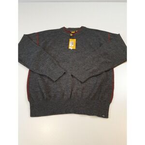 Patapampa Sweater Mens Small Gray 100% Baby Alpaca Crewneck Knit Pullover Soft